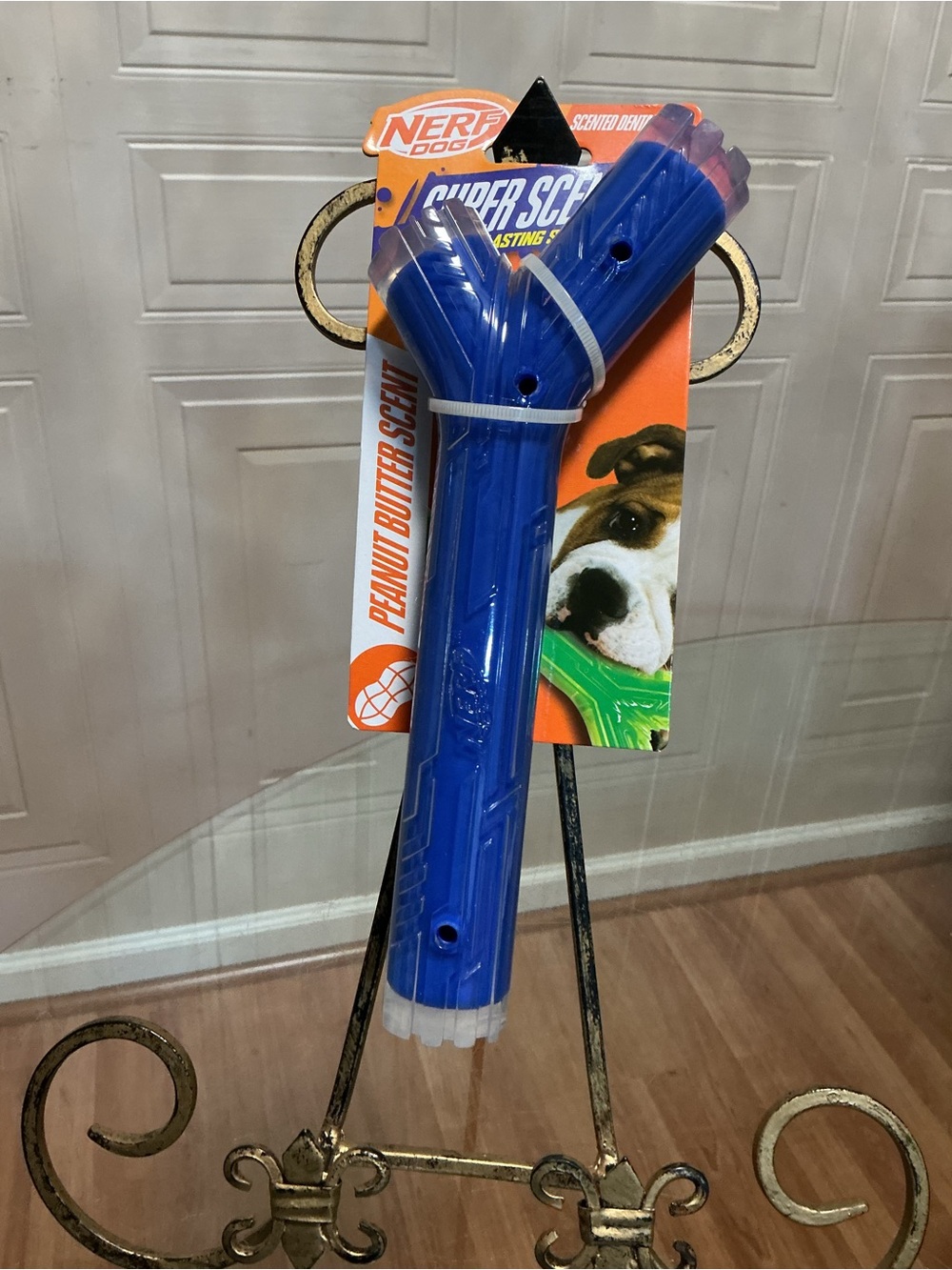 Nerf Dog SuperScent Stick  peanut butter scent Blue Dental chew 10”
